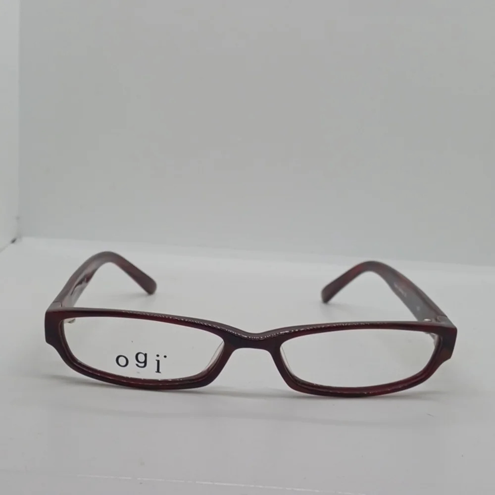 NWT WOMEN'S OGI EYEGLASS FRAMES A7094 BURGUNDY STRIPE
